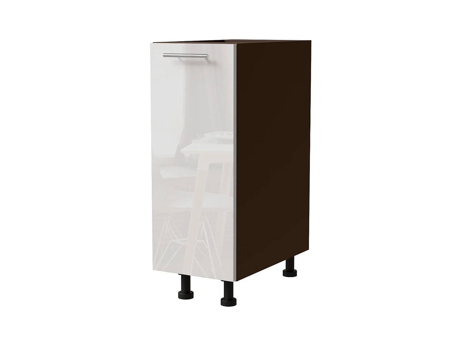 KÜCHENUNTERSCHRANK Essen D1D/30 Weiß Hochglanz / Lava Matt 30 / 50 / 82cm