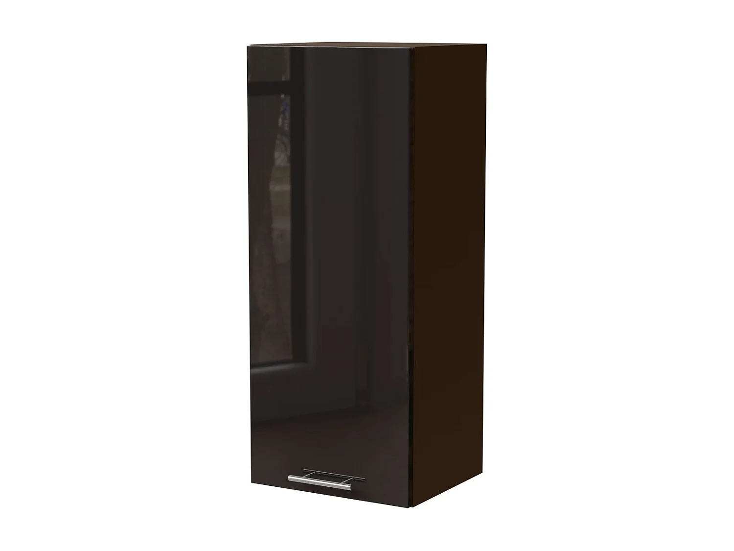 KÜCHENHÄNGESCHRANK W4/40 Essen Schwarz Hochglanz / Lava Matt 40 / 32,5 / 96cm