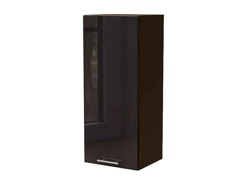 KÜCHENHÄNGESCHRANK W4/40 Essen Schwarz Hochglanz / Lava Matt 40 / 32,5 / 96cm