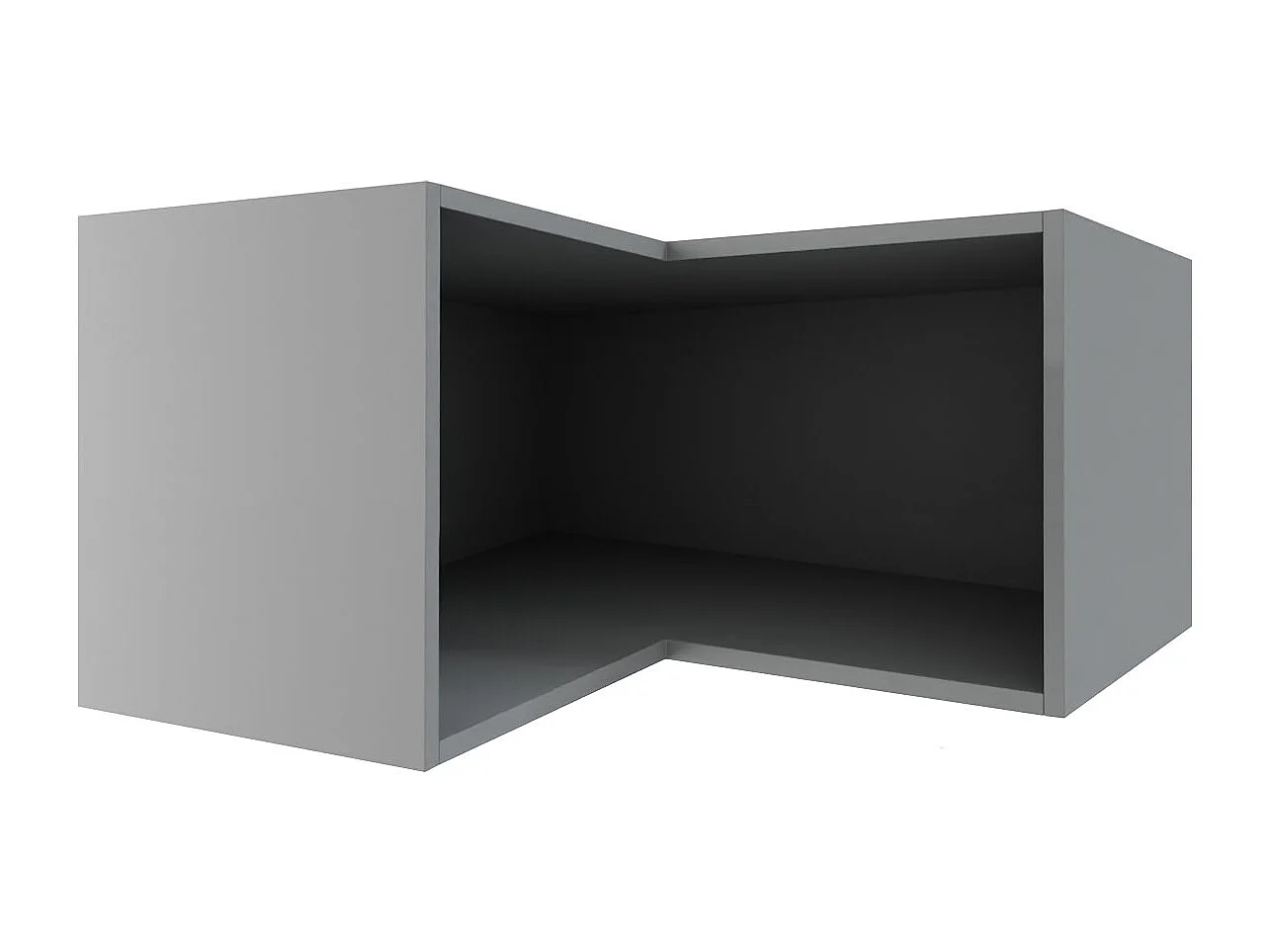 ECKHÄNGESCHRANK Essen W12/60/36 Grau Hochglanz / Grau Matt 60 / 60 / 36cm