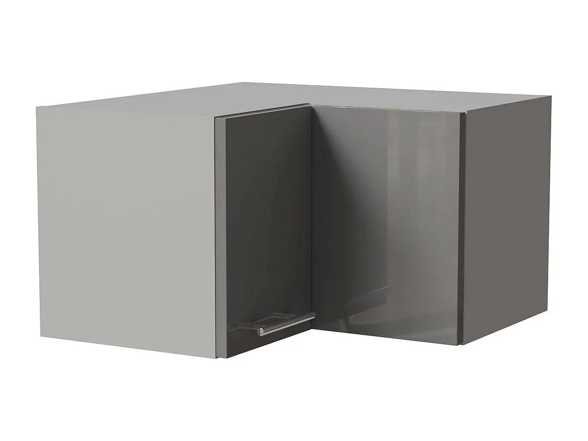 ECKHÄNGESCHRANK Essen W12/60/36 Grau Hochglanz / Grau Matt 60 / 60 / 36cm