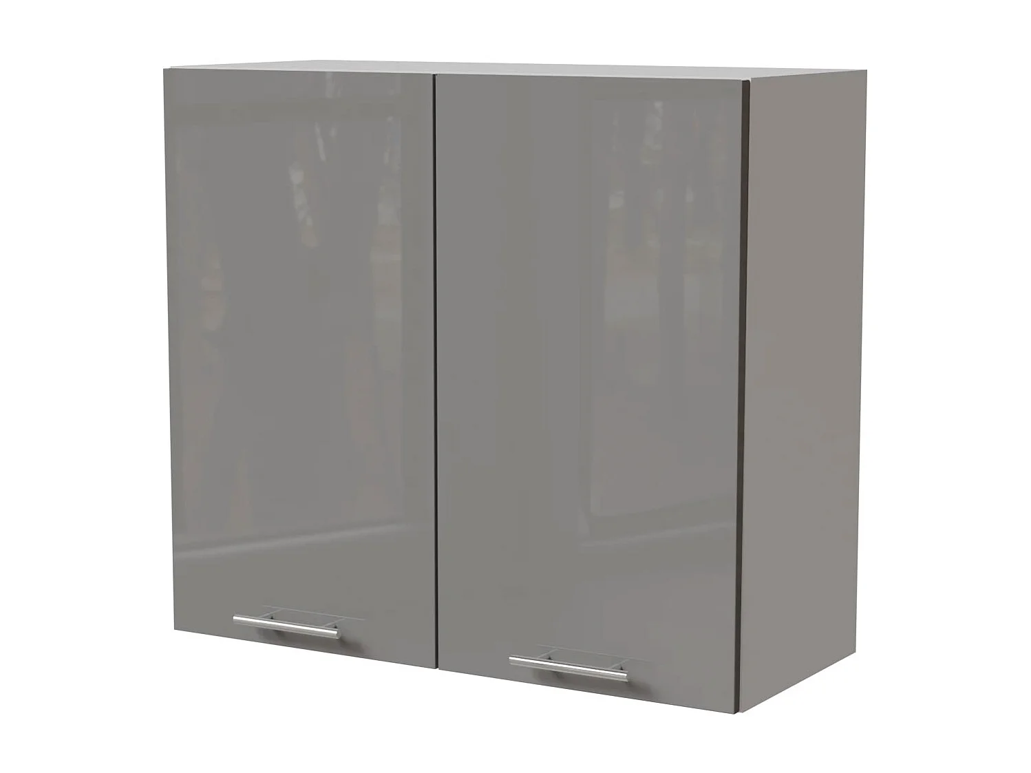 KÜCHENHÄNGESCHRANK Essen W3/80 Grau Hochglanz / Weiß Matt 80 / 32,5 / 72cm