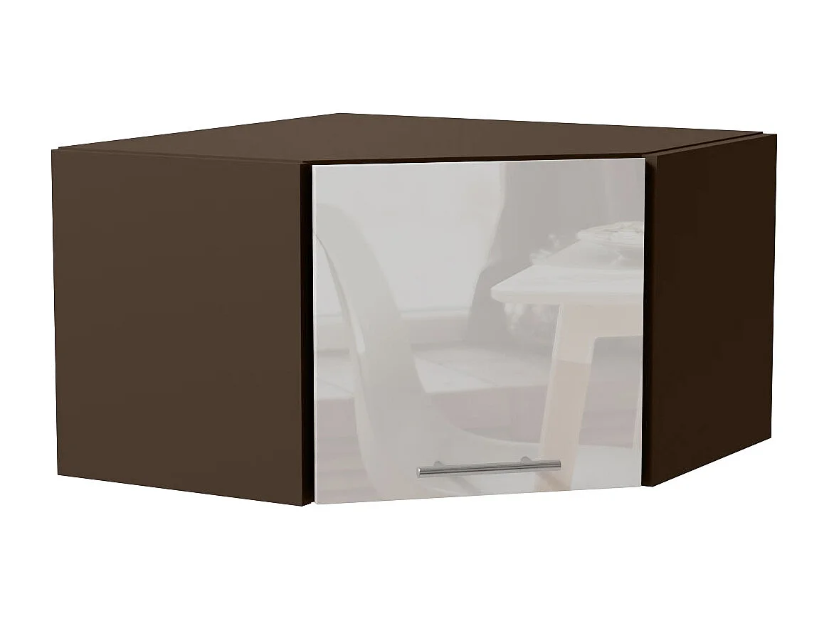 ECKHÄNGESCHRANK Essen W10/60/36 Weiß Hochglanz / Lava Matt 60 / 60 / 36cm