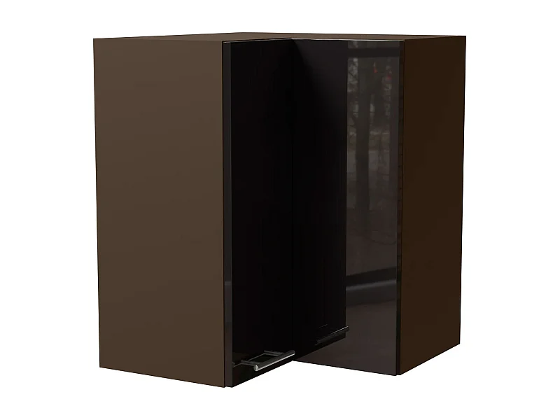 ECKHÄNGESCHRANK Essen W12/60 Schwarz Hochglanz / Lava Matt 60 / 60 / 72cm
