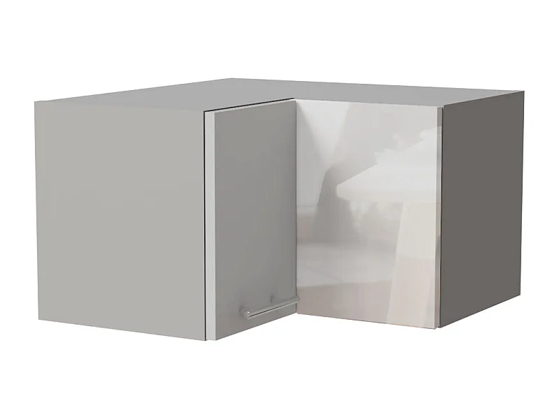 ECKHÄNGESCHRANK Essen W12/60/36 Weiß Hochglanz / Grau Matt 60 / 60 / 36cm