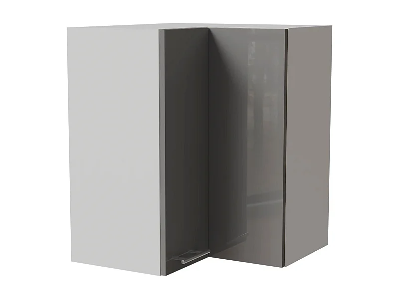 ECKHÄNGESCHRANK Essen W12/60 Grau Hochglanz / Weiß Matt 60 / 60 / 72cm