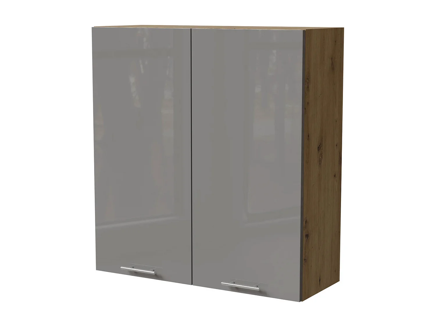 HÄNGESCHRANK Essen W4/90 Grau Hochglanz / Eiche Artisan Matt 90 / 32,5 / 96cm
