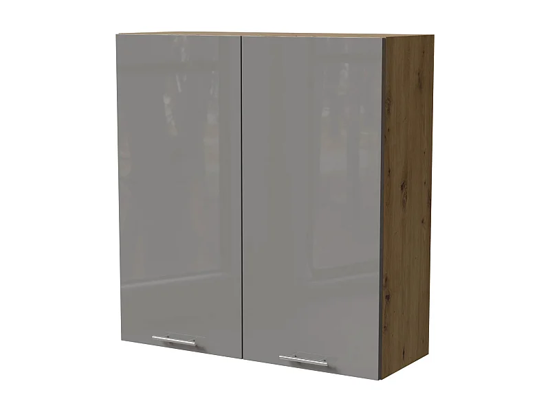 HÄNGESCHRANK Essen W4/90 Grau Hochglanz / Eiche Artisan Matt 90 / 32,5 / 96cm