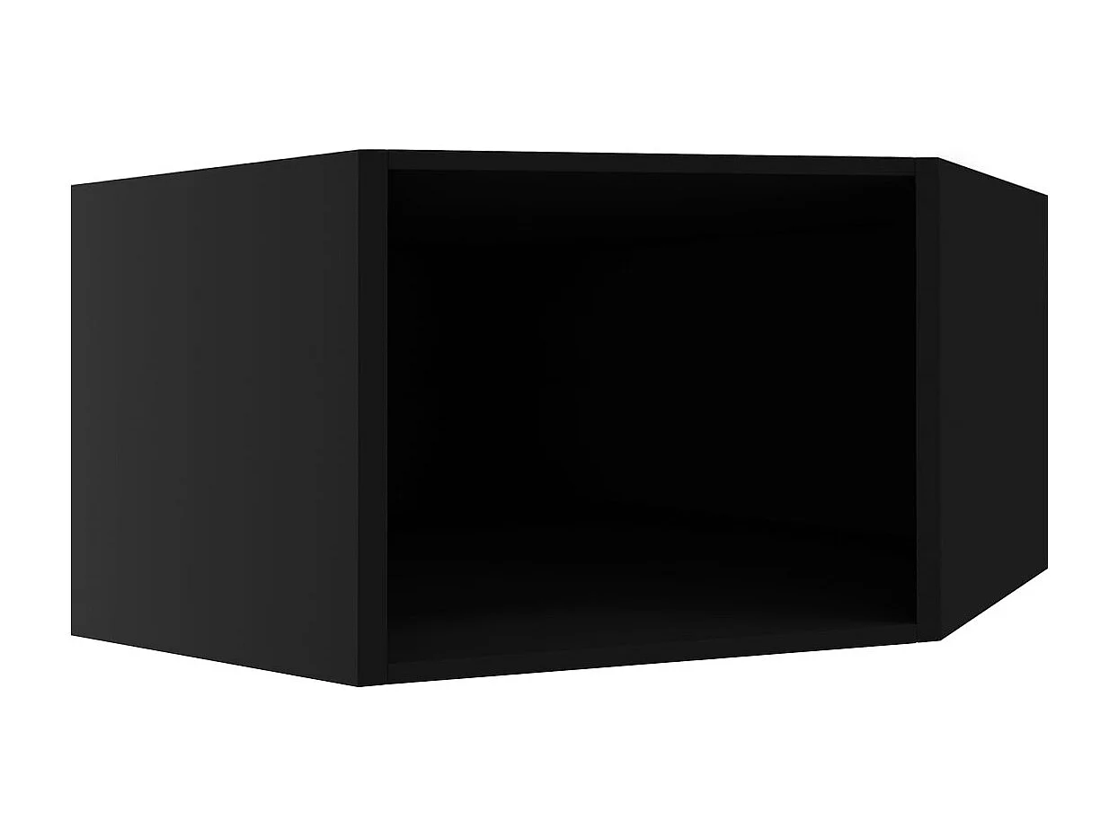 ECKHÄNGESCHRANK Essen W10/60/36 Weiß Hochglanz / Schwarz Matt 60 / 60 / 36cm