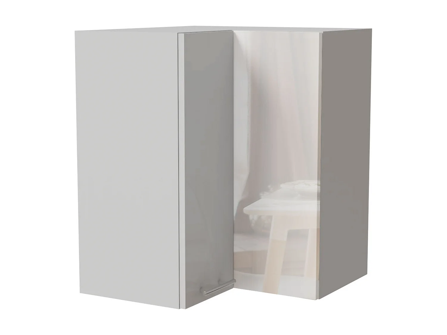 ECKHÄNGESCHRANK Essen W12/60 Weiß Hochglanz / Weiß Matt 60 / 60 / 72cm