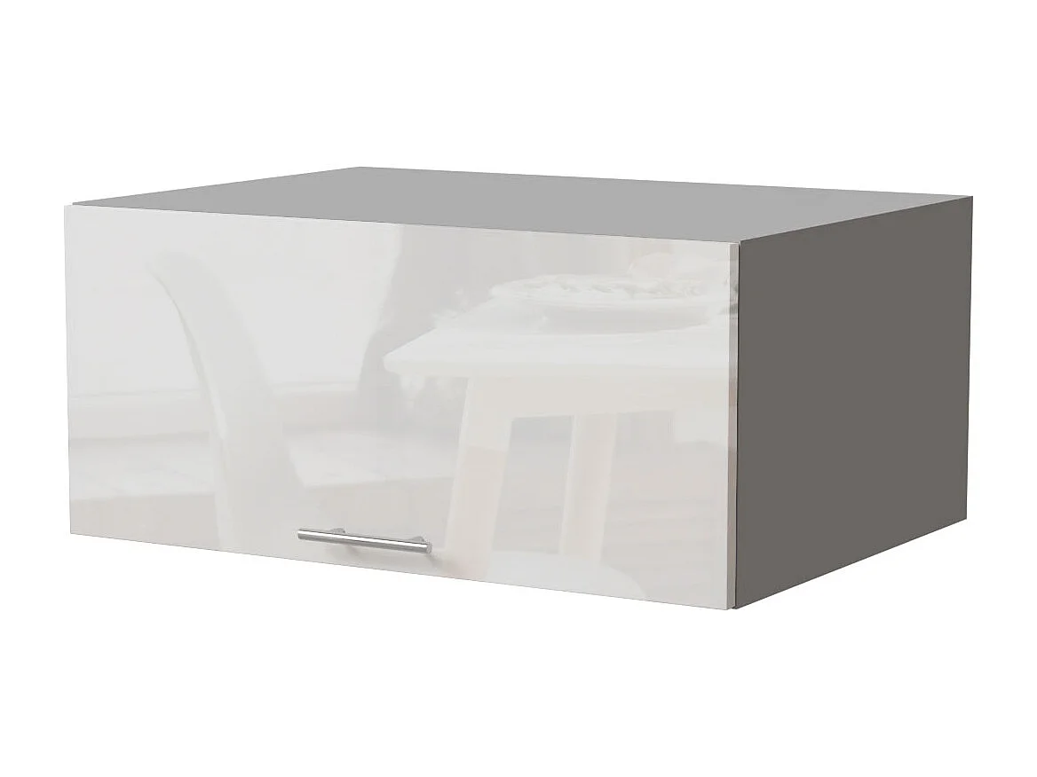 AUFSATZSCHRANK Essen W6B/80 Weiß Hochglanz / Grau Matt 80 / 59 / 36cm