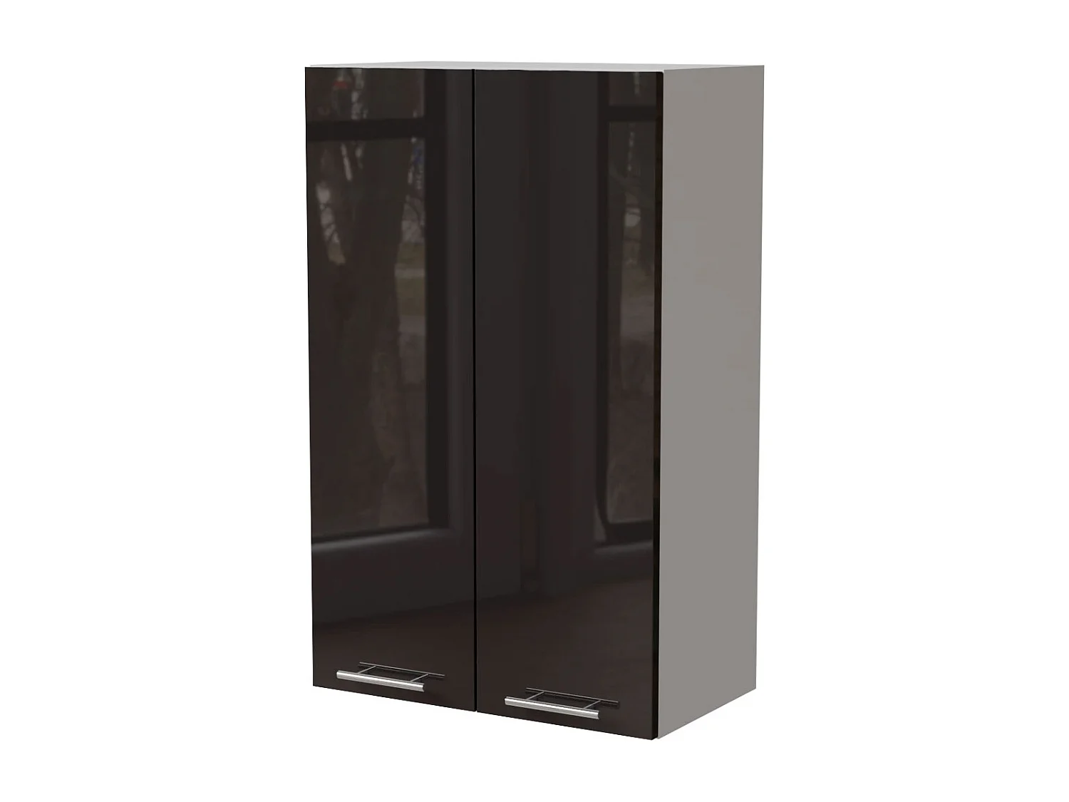 KÜCHENHÄNGESCHRANK Essen W4/60 Schwarz Hochglanz / Weiß Matt 60 / 32,5 / 96cm
