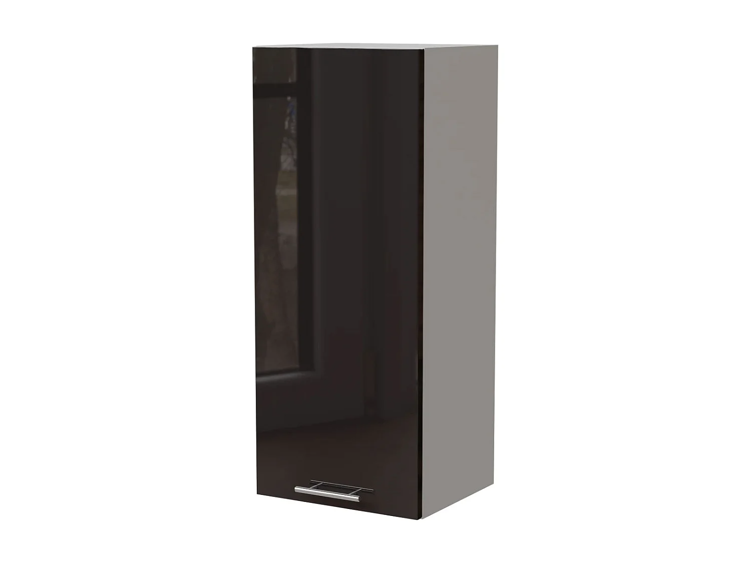 KÜCHENHÄNGESCHRANK W4/40 Essen Schwarz Hochglanz / Weiß Matt 40 / 32,5 / 96cm