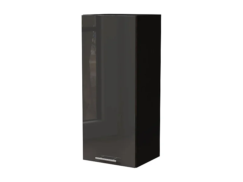 KÜCHENHÄNGESCHRANK W4/40 Essen Graphit Hochglanz / Schwarz Matt 40 / 32,5 / 96cm