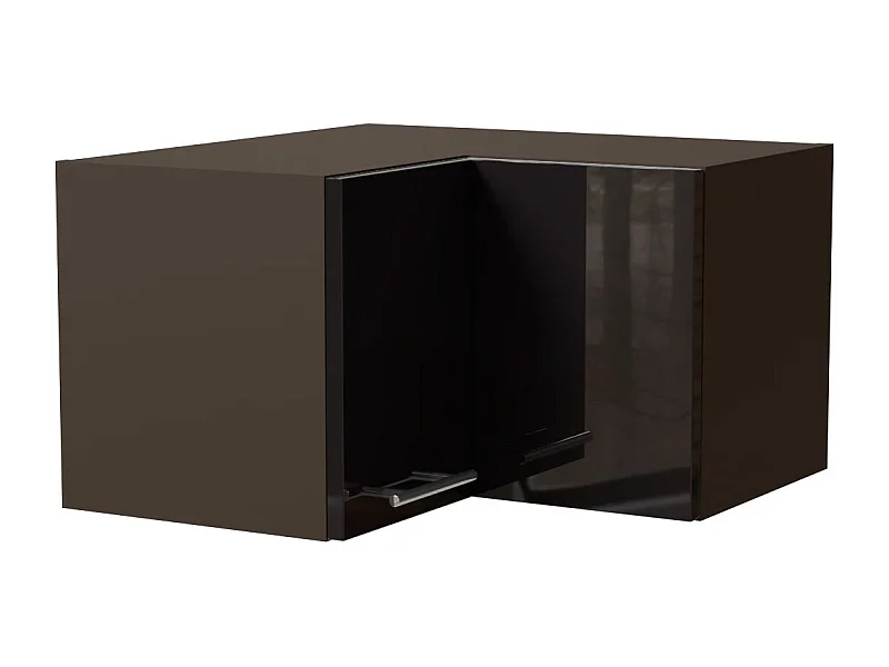 ECKHÄNGESCHRANK Essen W12/60/36 Schwarz Hochglanz / Lava Matt 60 / 60 / 36cm