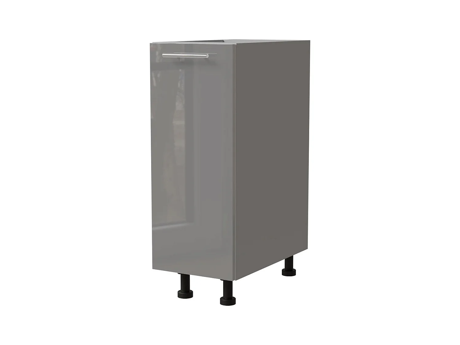 KÜCHENUNTERSCHRANK Essen D1D/30 Grau Hochglanz / Grau Matt 30 / 50 / 82cm