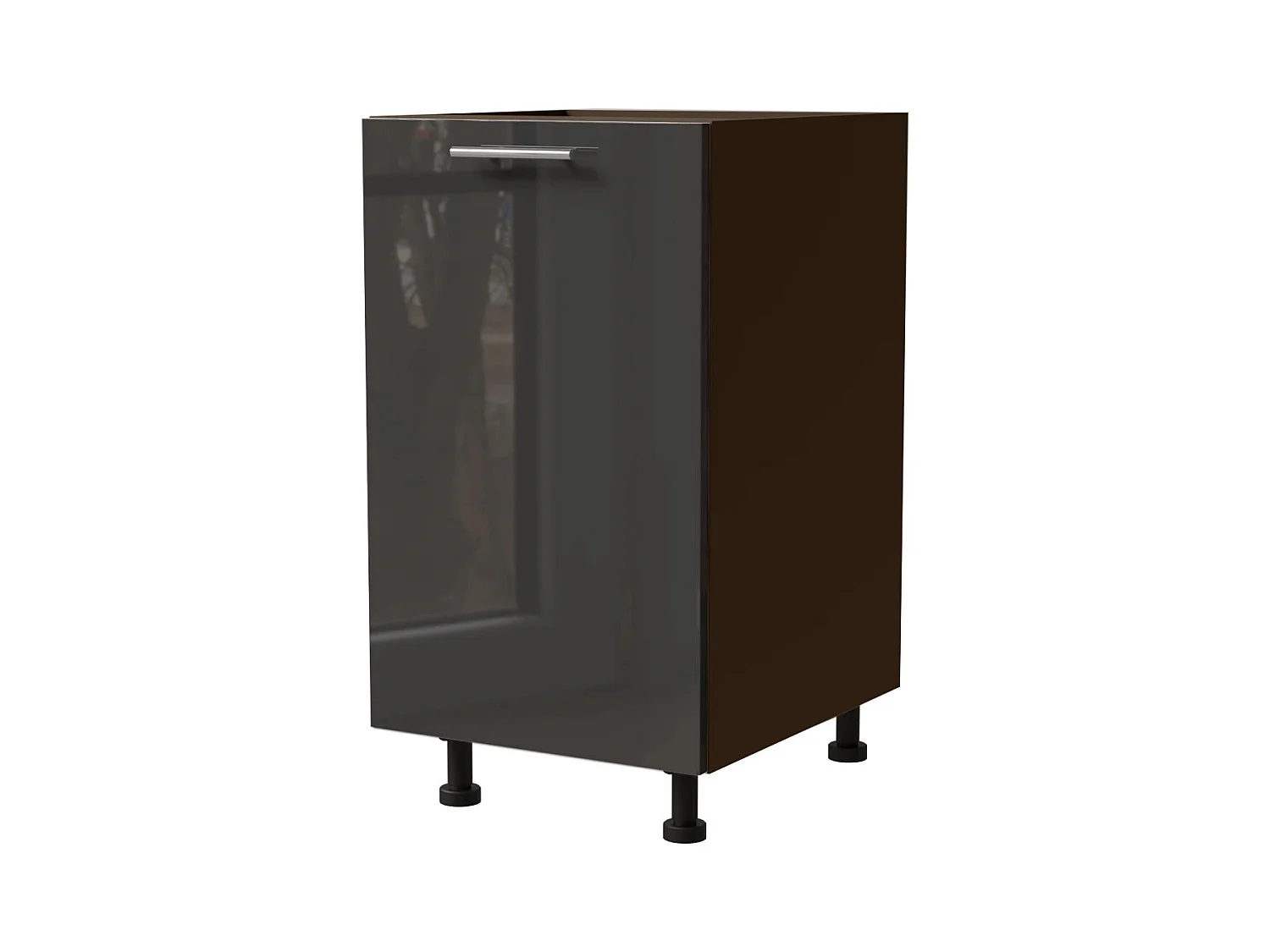 KÜCHENUNTERSCHRANK Essen D1D/45 Graphit Hochglanz / Lava Matt 45 / 50 / 82cm