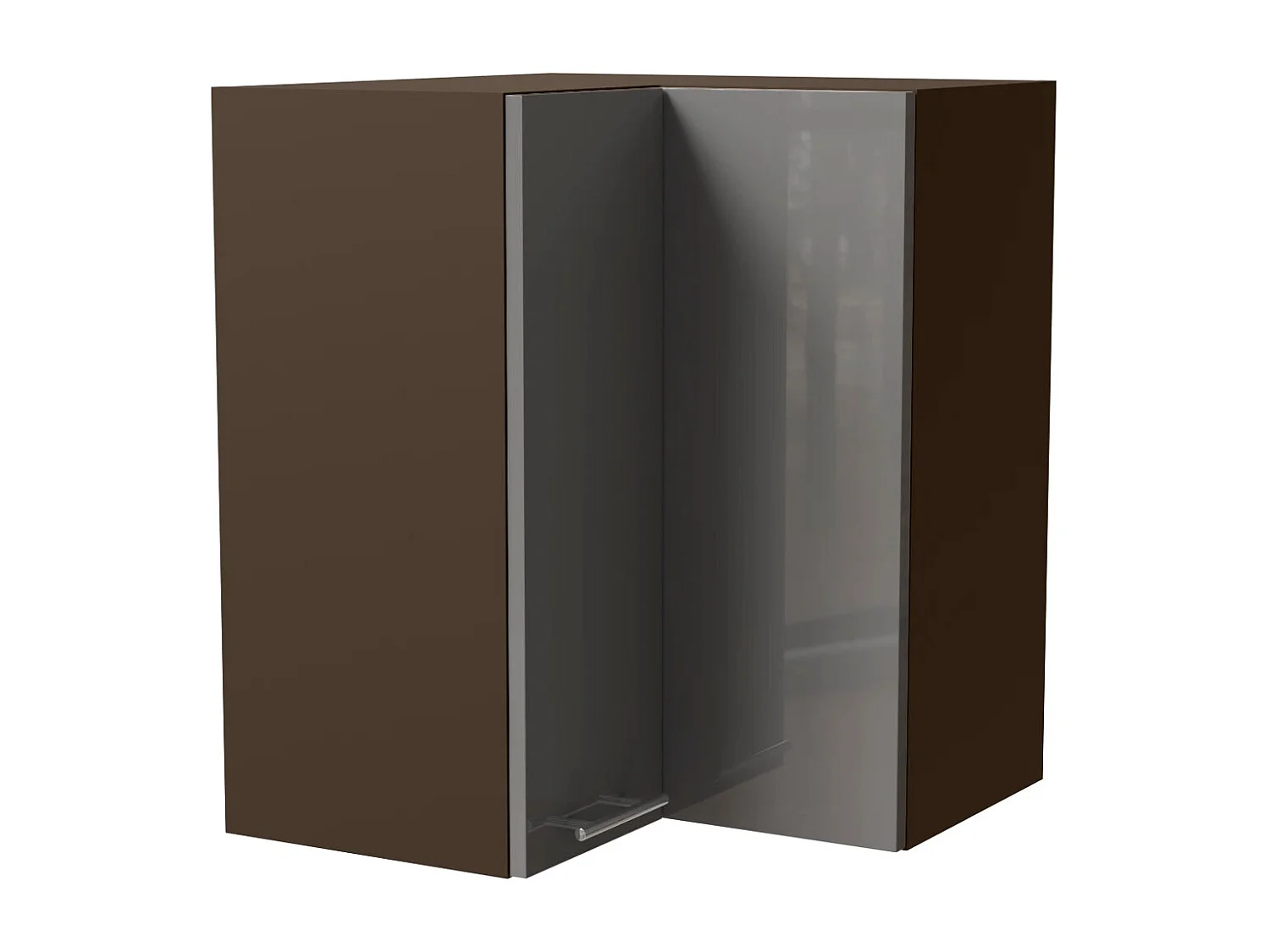 ECKHÄNGESCHRANK Essen W12/60 Grau Hochglanz / Lava Matt 60 / 60 / 72cm