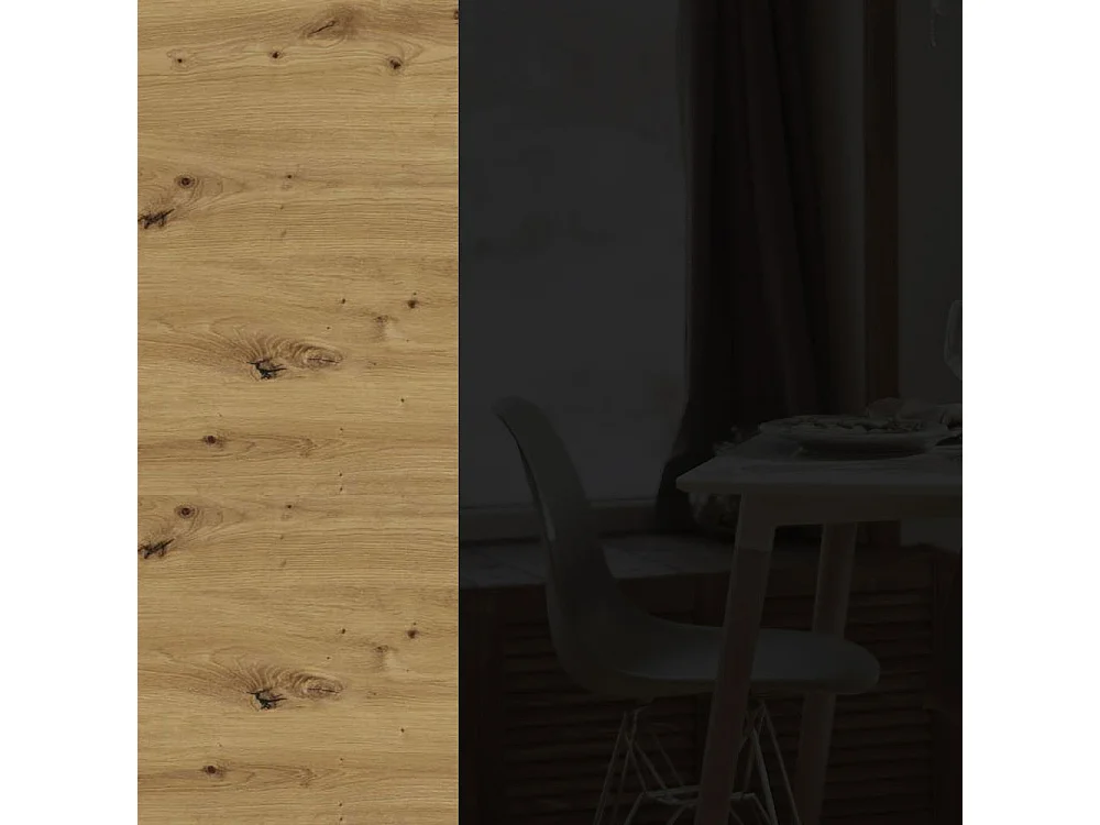 ECKHÄNGESCHRANK Essen W12/60 Schwarz Hochglanz / Eiche Artisan Matt 60 / 60 / 72cm