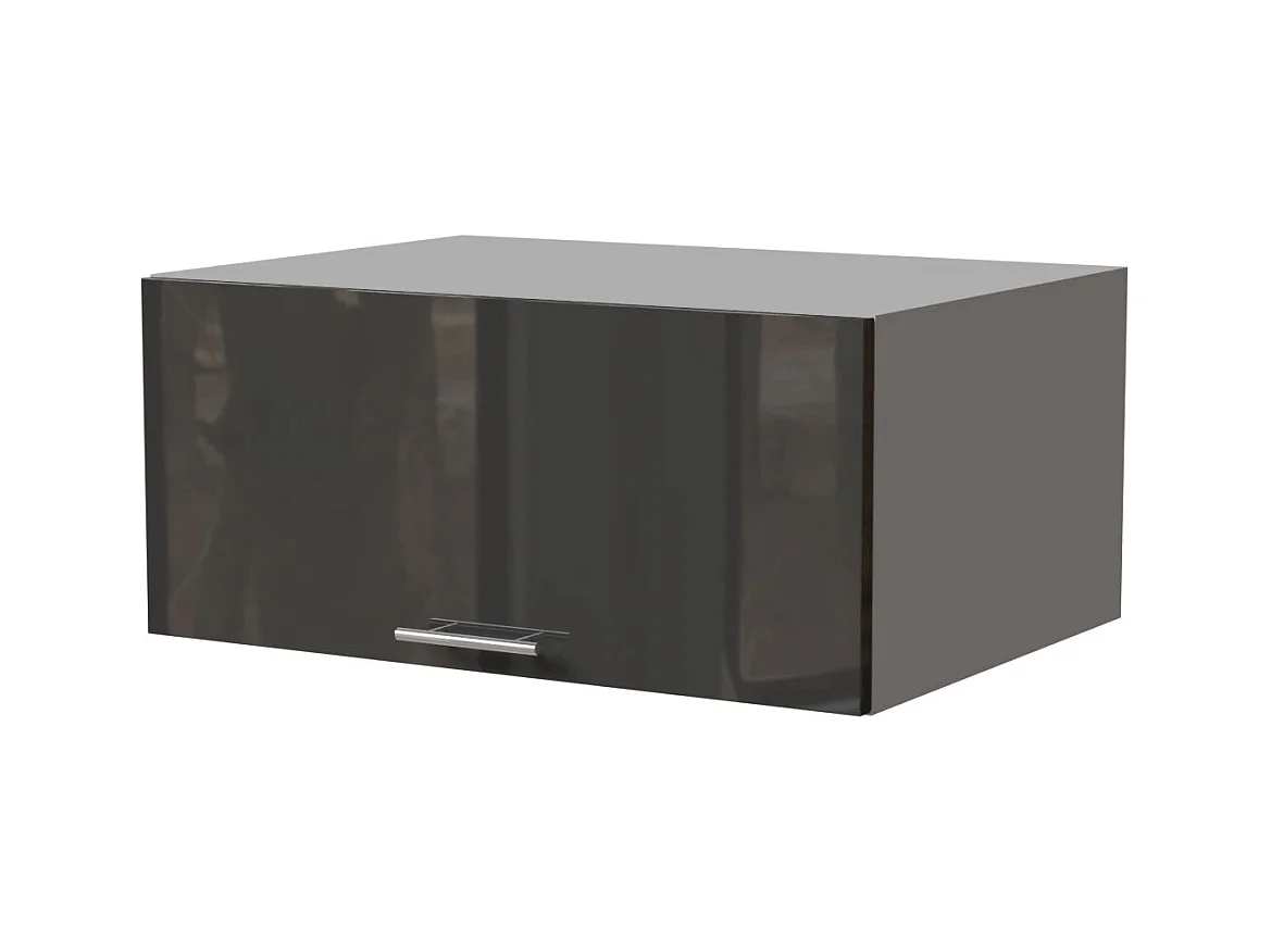 AUFSATZSCHRANK Essen W6B/80 Graphit Hochglanz / Grau Matt 80 / 59 / 36cm