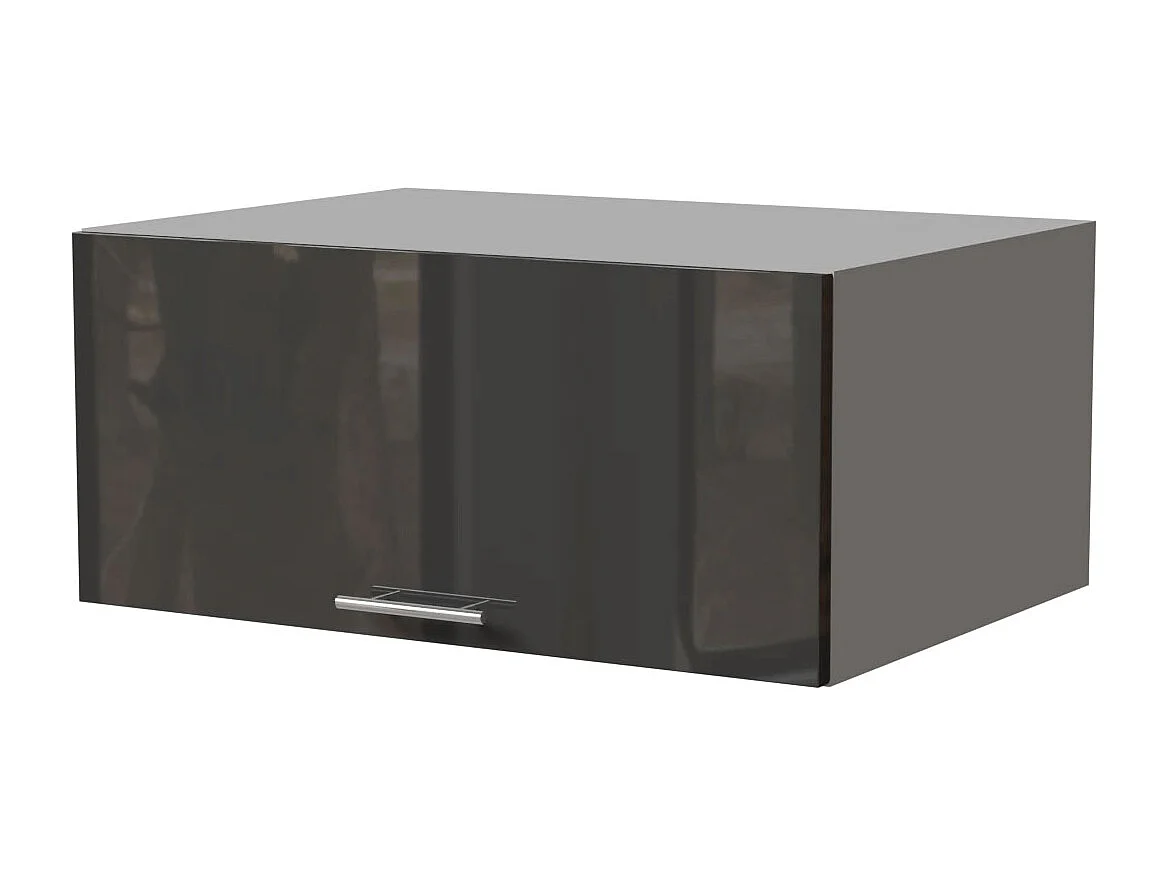 AUFSATZSCHRANK Essen W6B/80 Graphit Hochglanz / Grau Matt 80 / 59 / 36cm