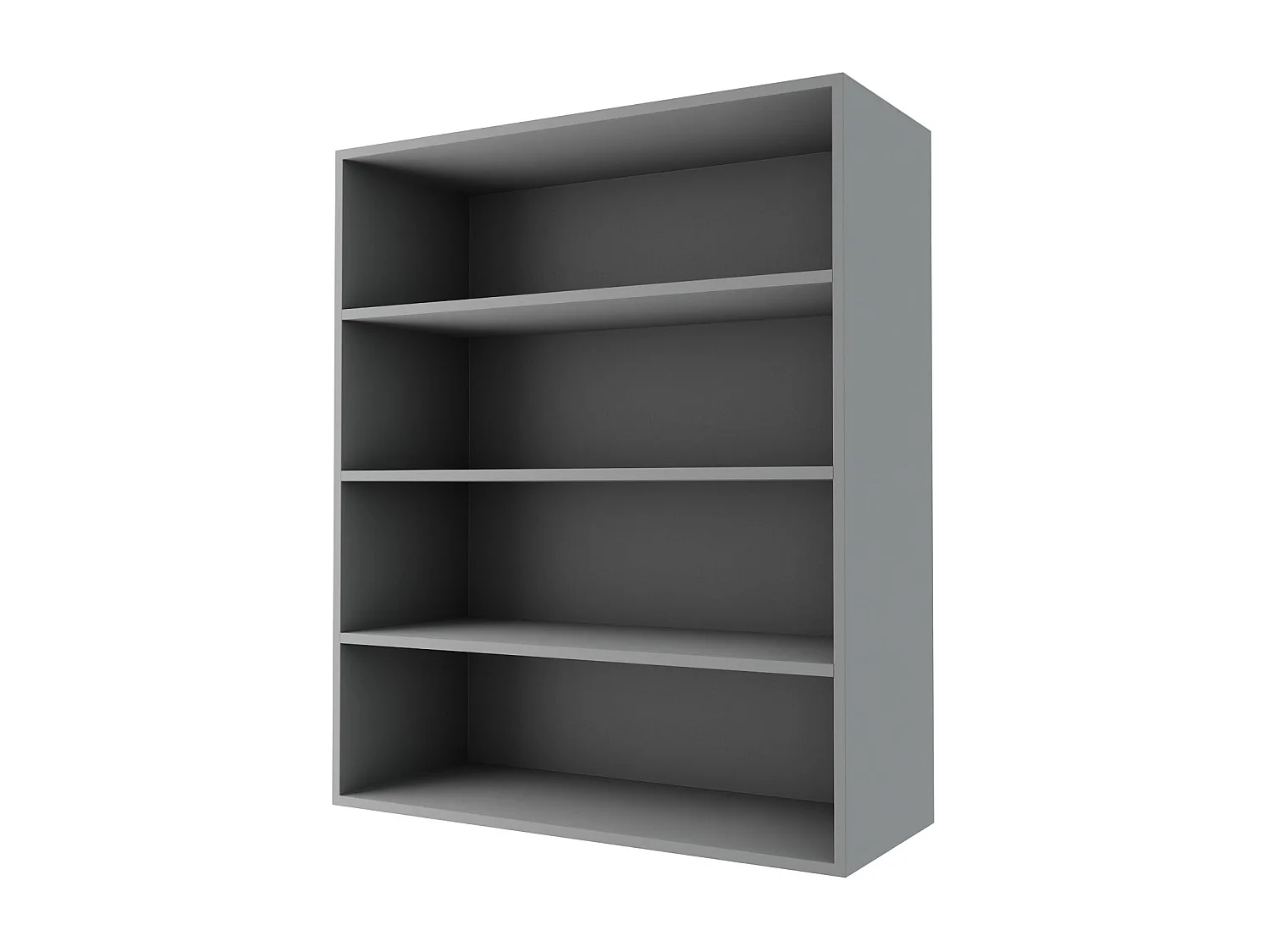 HÄNGESCHRANK Essen W4/90 Schwarz Hochglanz / Grau Matt 90 / 32,5 / 96cm
