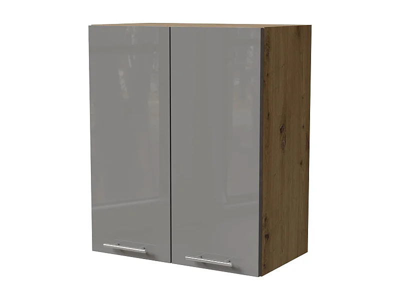 KÜCHENHÄNGESCHRANK Essen W3/60 Grau Hochglanz / Eiche Artisan Matt 60 / 32,5 / 72cm