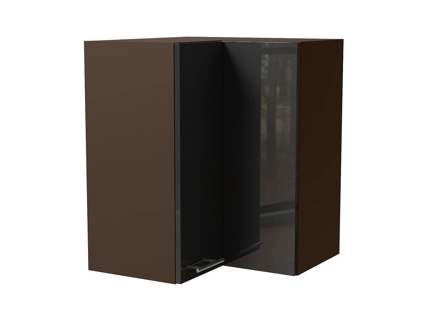 ECKHÄNGESCHRANK Essen W12/60 Graphit Hochglanz / Lava Matt 60 / 60 / 72cm