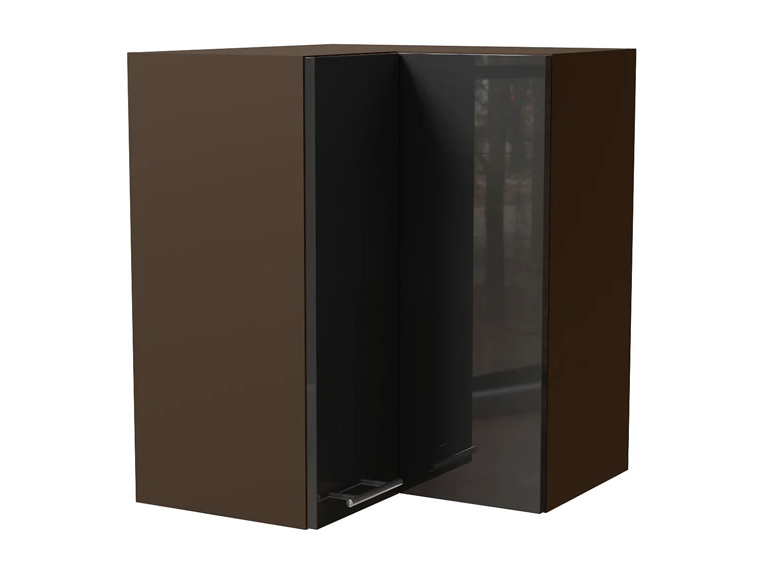 ECKHÄNGESCHRANK Essen W12/60 Graphit Hochglanz / Lava Matt 60 / 60 / 72cm