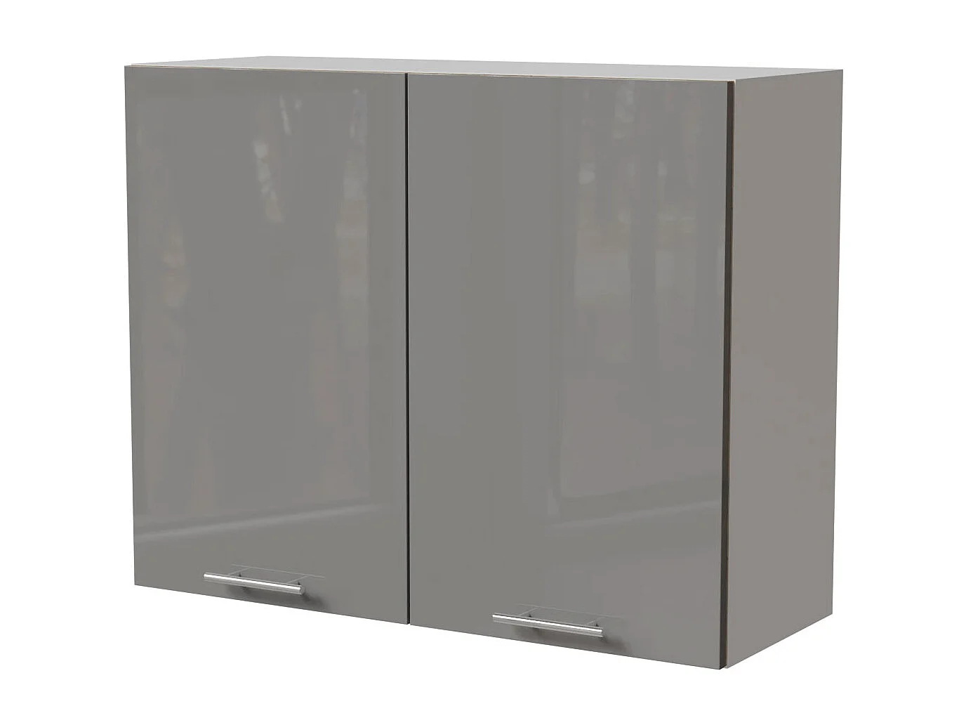 KÜCHENHÄNGESCHRANK Essen W3/90 Grau Hochglanz / Weiß Matt 90 / 32,5 / 72cm