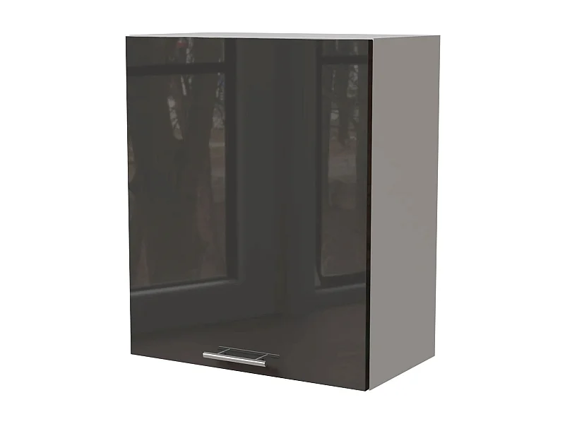 KÜCHENHÄNGESCHRANK Essen W2/60 Graphit Hochglanz / Weiß Matt 60 / 32,5 / 72cm