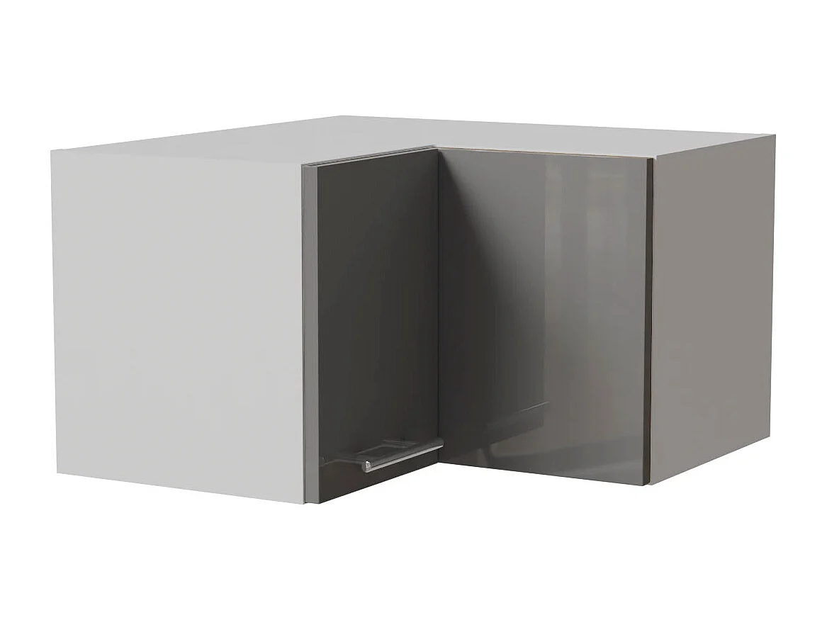 ECKHÄNGESCHRANK Essen W12/60/36 Grau Hochglanz / Weiß Matt 60 / 60 / 36cm