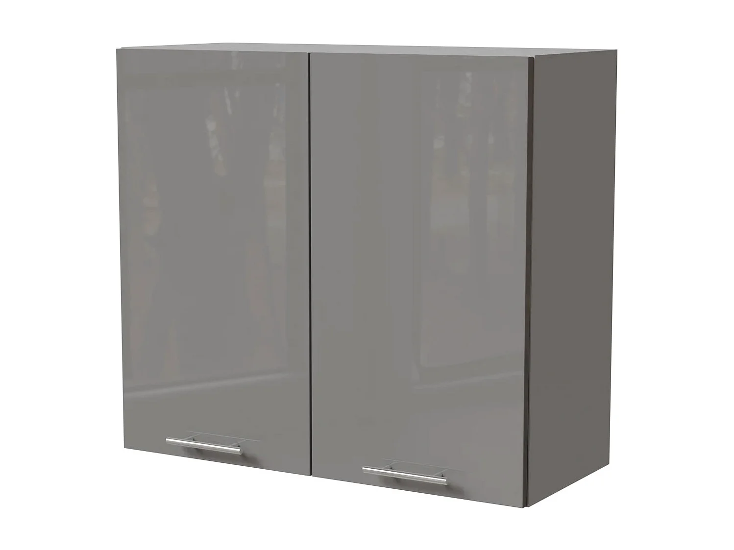 KÜCHENHÄNGESCHRANK Essen W3/80 Grau Hochglanz / Grau Matt 80 / 32,5 / 72cm