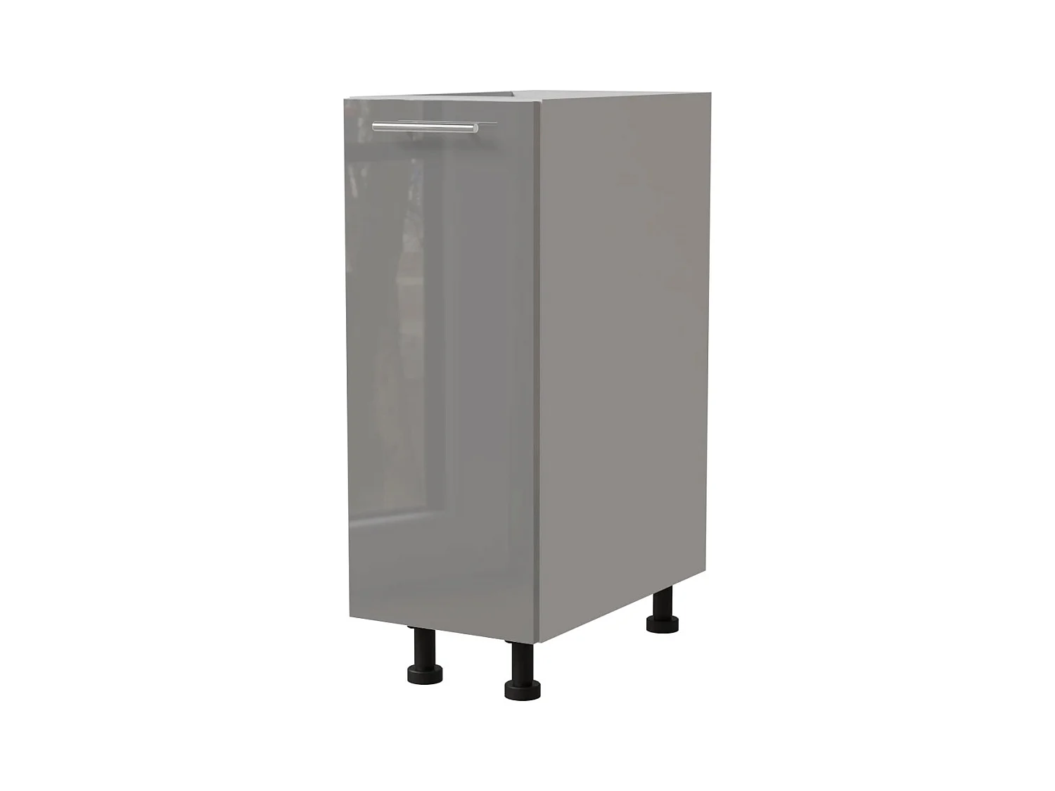 KÜCHENUNTERSCHRANK Essen D1D/30 Grau Hochglanz / Weiß Matt 30 / 50 / 82cm