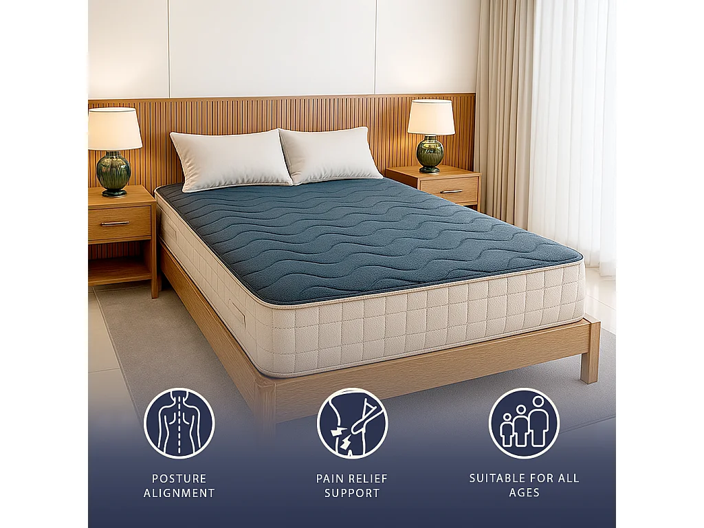 Matelas double français 140x190 mousse mémoire 9 zones H18 orthopédique hypoallergénique