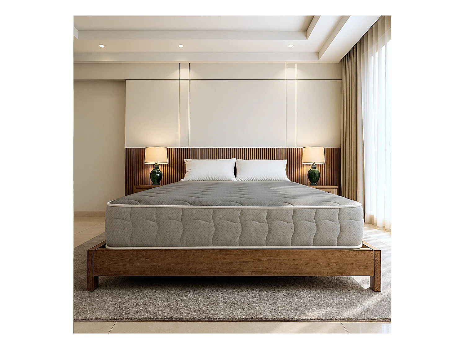 Doppelmatratze 180x200 Memory 9 Zonen H25 cm Orthopädisch Atmungsaktiv Antiallergisch