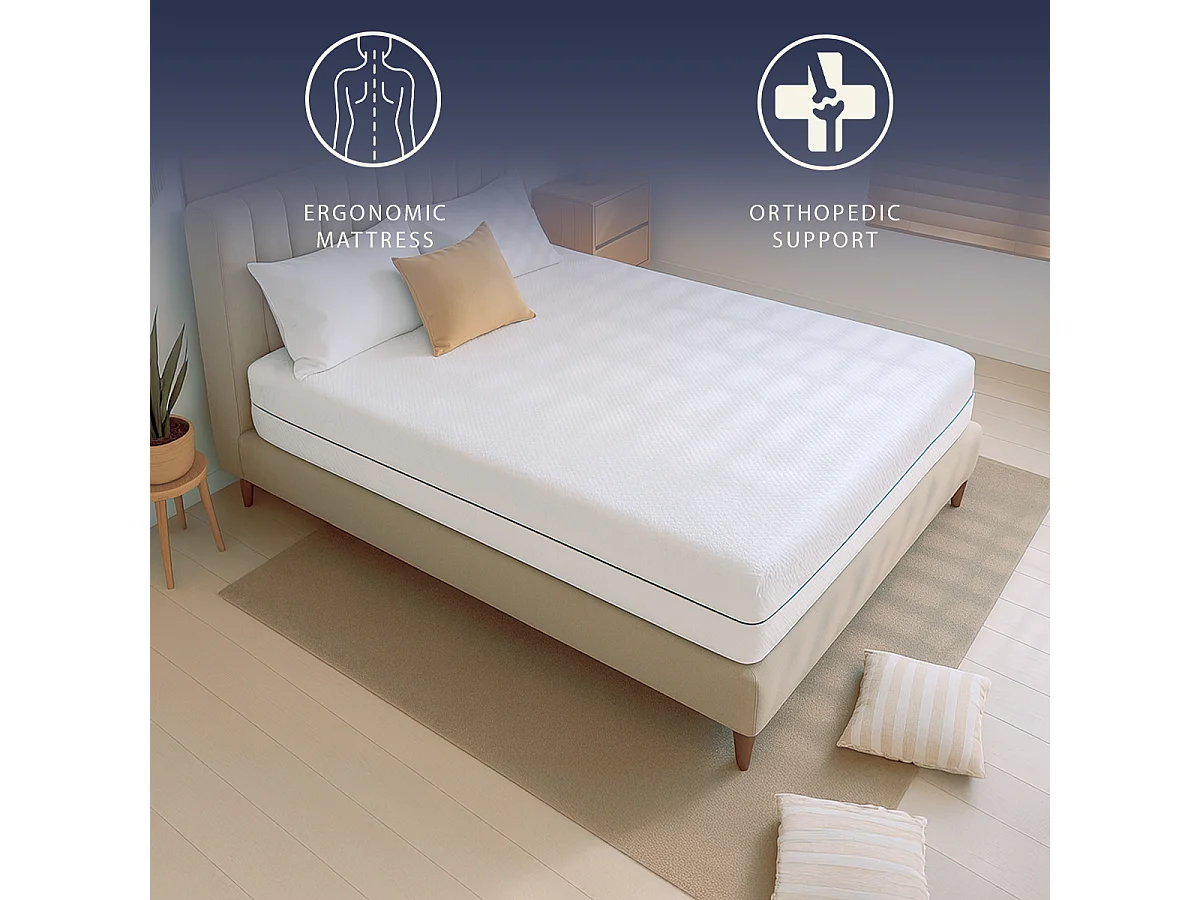 Matelas 140 X 190 | Hauteur 20 cm | Orthopédique | Hypoallergénique | Fabriqué en Italie