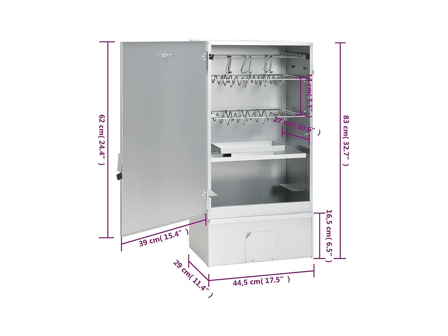 Fumoir à four à BBQ générateur de fumée froide acier galvanisé