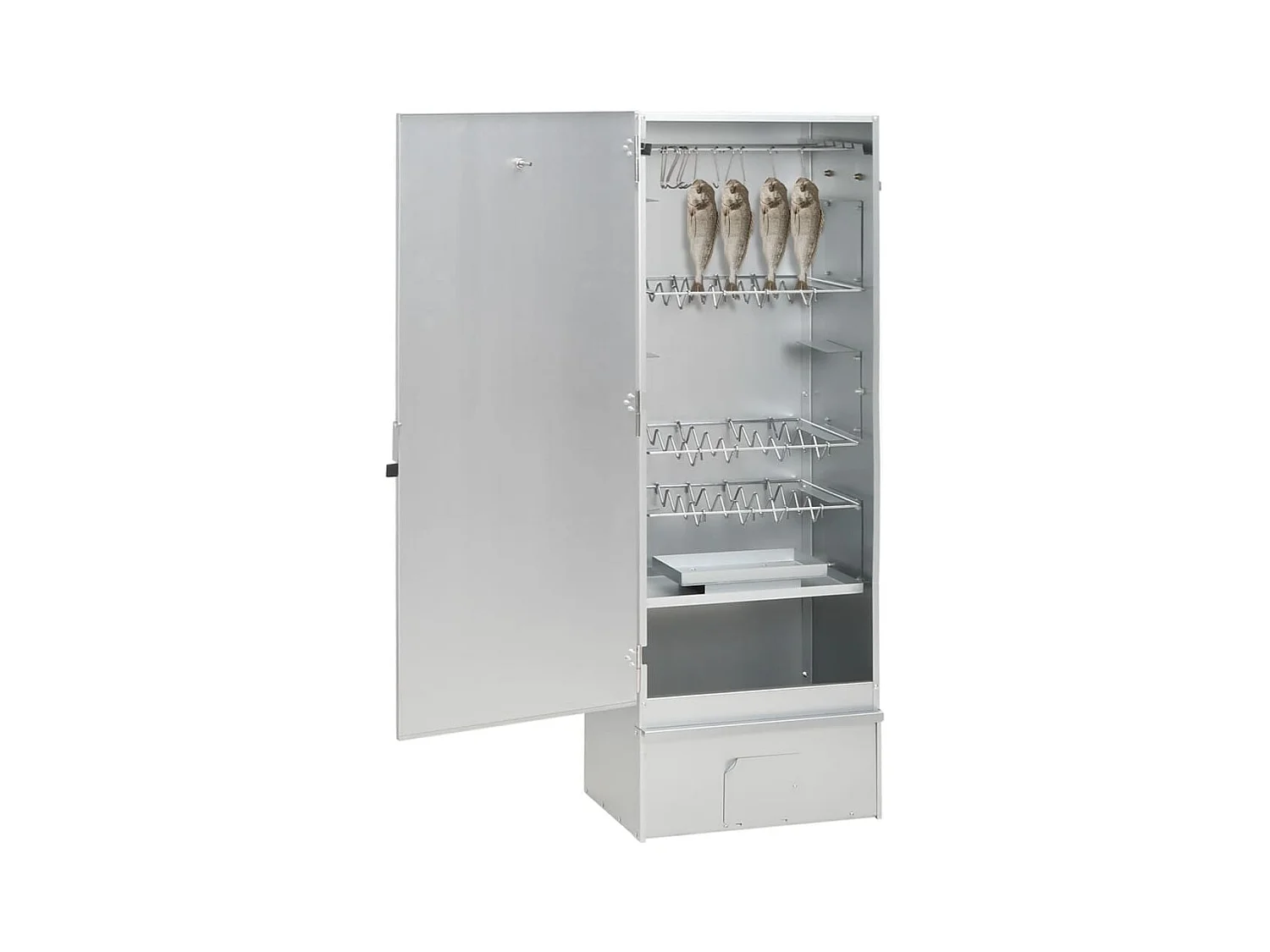 Defumador p/ churrasqueira c/ gerador fumo frio aço galvanizado