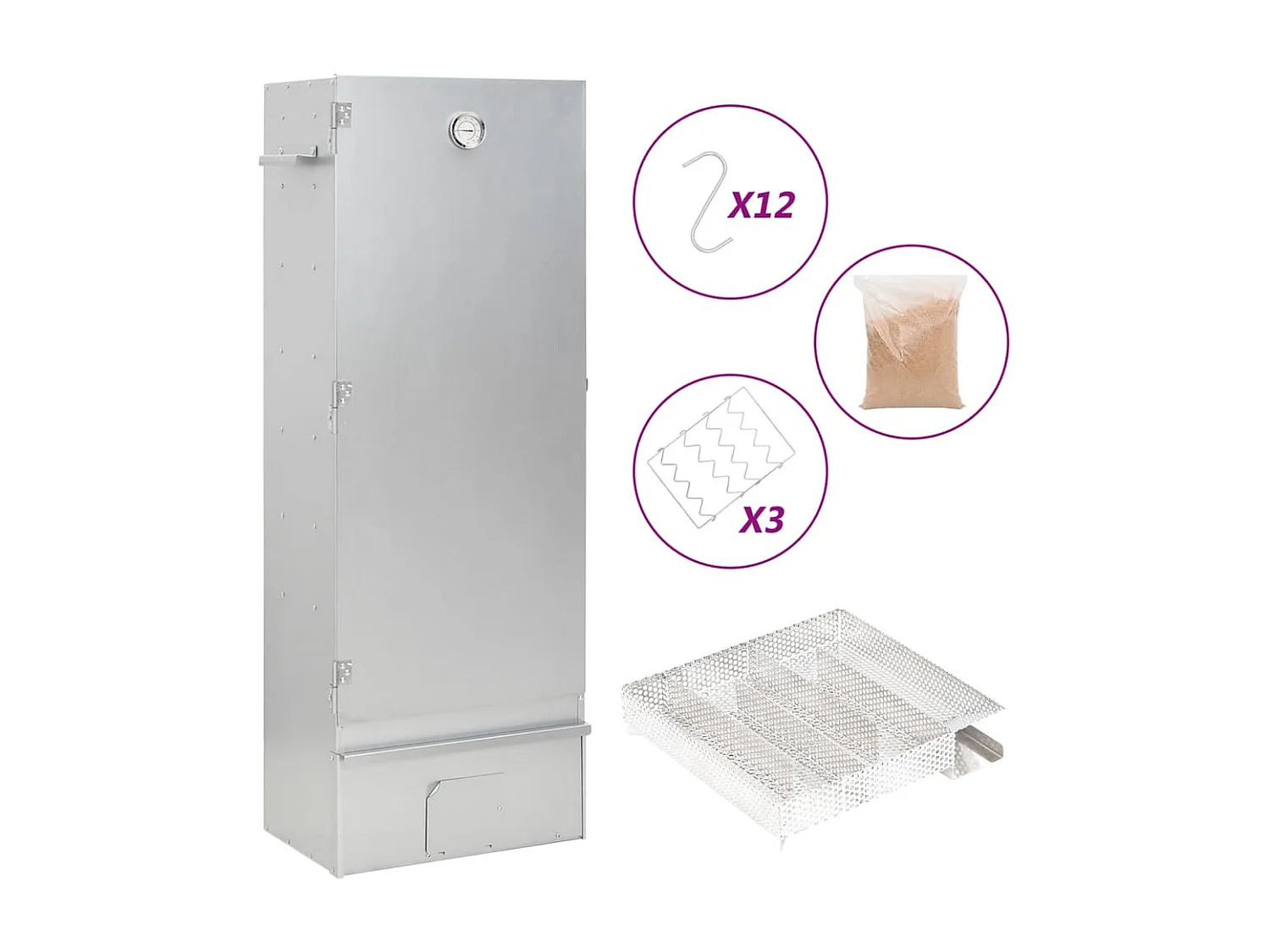 Forno Affumicatore BBQ Generatore Fumo Freddo Acciaio Zincato