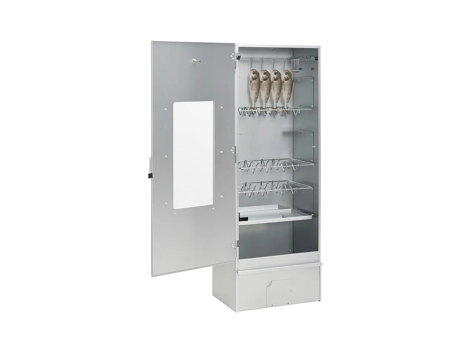 Defumador p/ churrasqueira c/ gerador fumo frio aço galvanizado