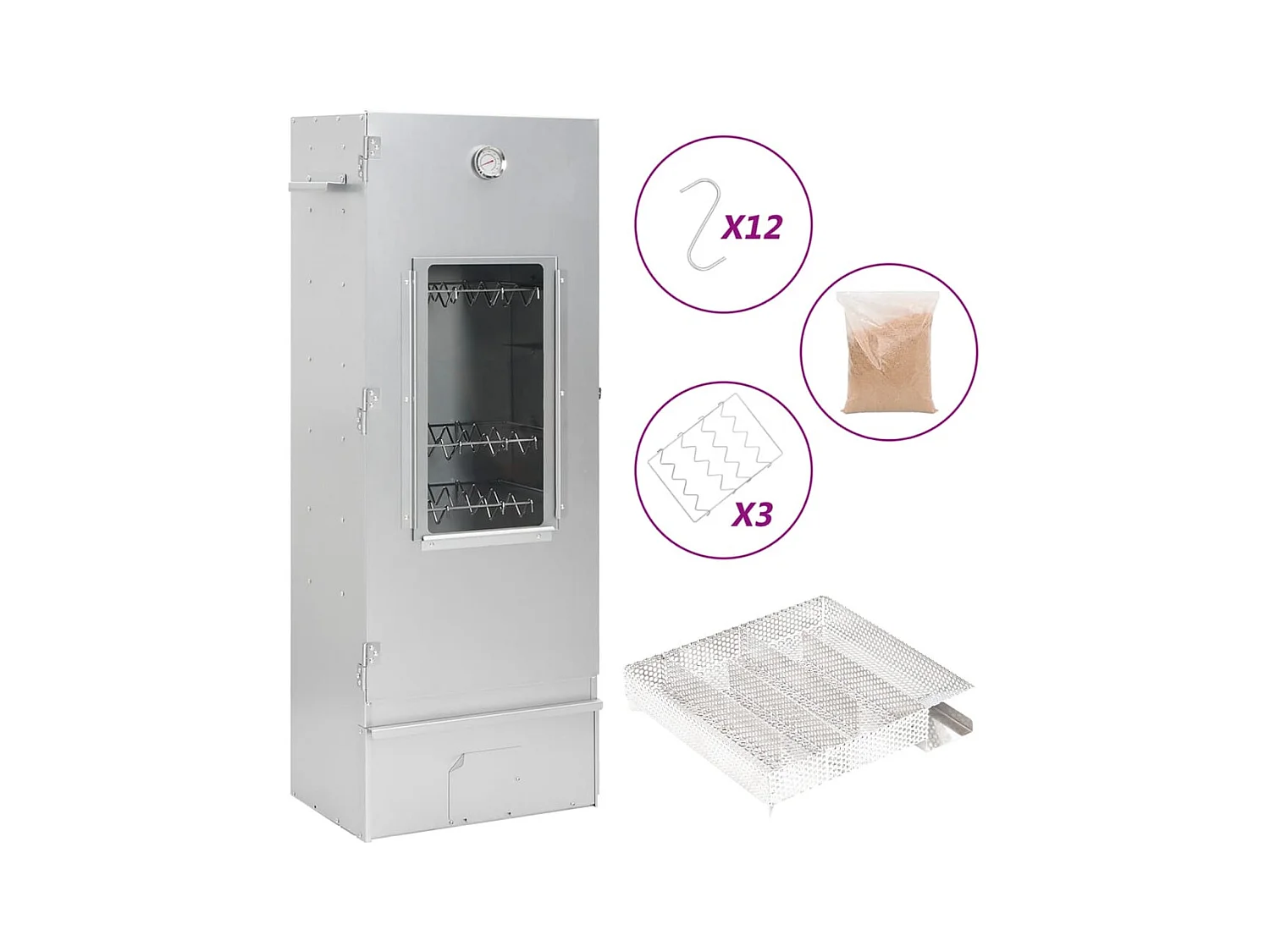 Fumoir à four à BBQ générateur de fumée froide acier galvanisé