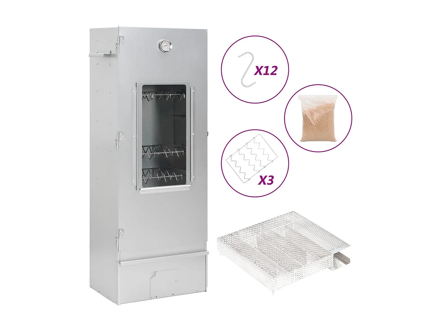 Räucherofen mit Kaltrauchgenerator Verzinkter Stahl