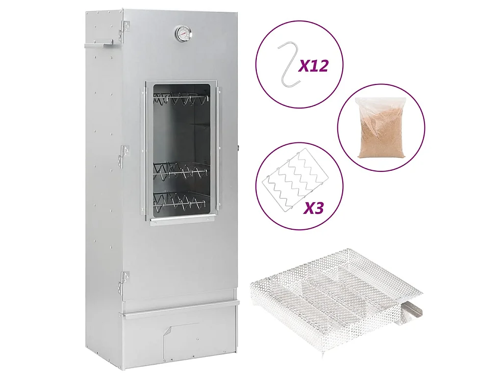 BBQ-rookoven met koude rookgenerator gegalvaniseerd staal