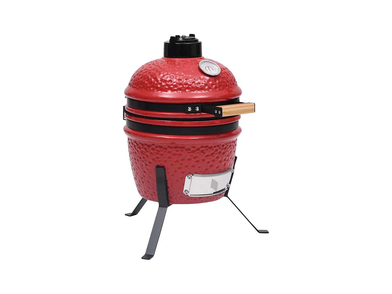 Barbecue à fumoir Kamado 2-en-1 Céramique 56 cm Rouge
