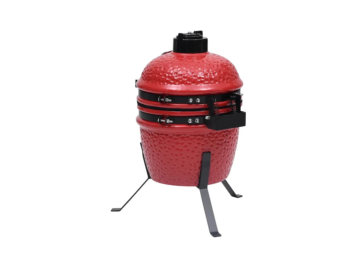 Barbecue à fumoir Kamado 2-en-1 Céramique 56 cm Rouge