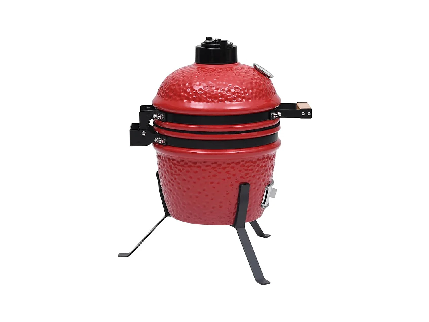 Barbecue à fumoir Kamado 2-en-1 Céramique 56 cm Rouge