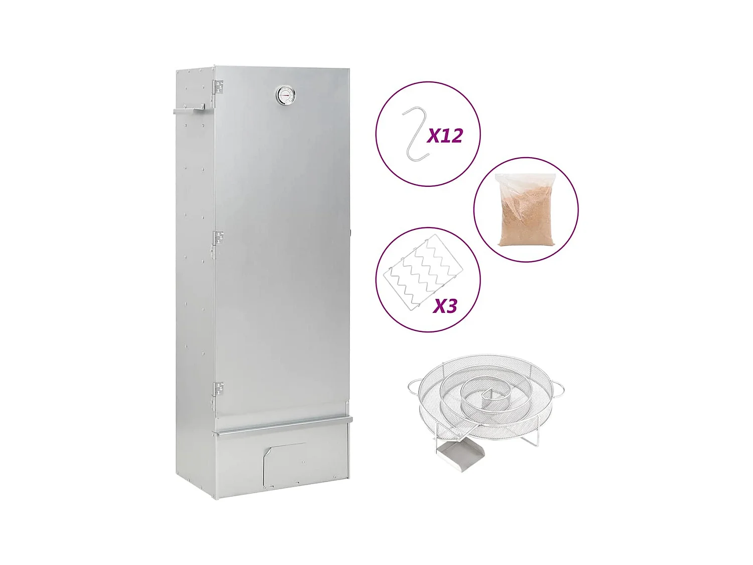 Fumoir à four à BBQ générateur de fumée froide acier galvanisé