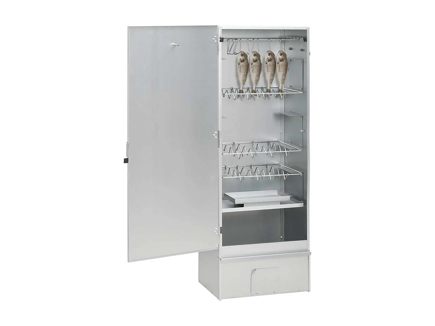 Defumador p/ churrasqueira c/ gerador fumo frio aço galvanizado