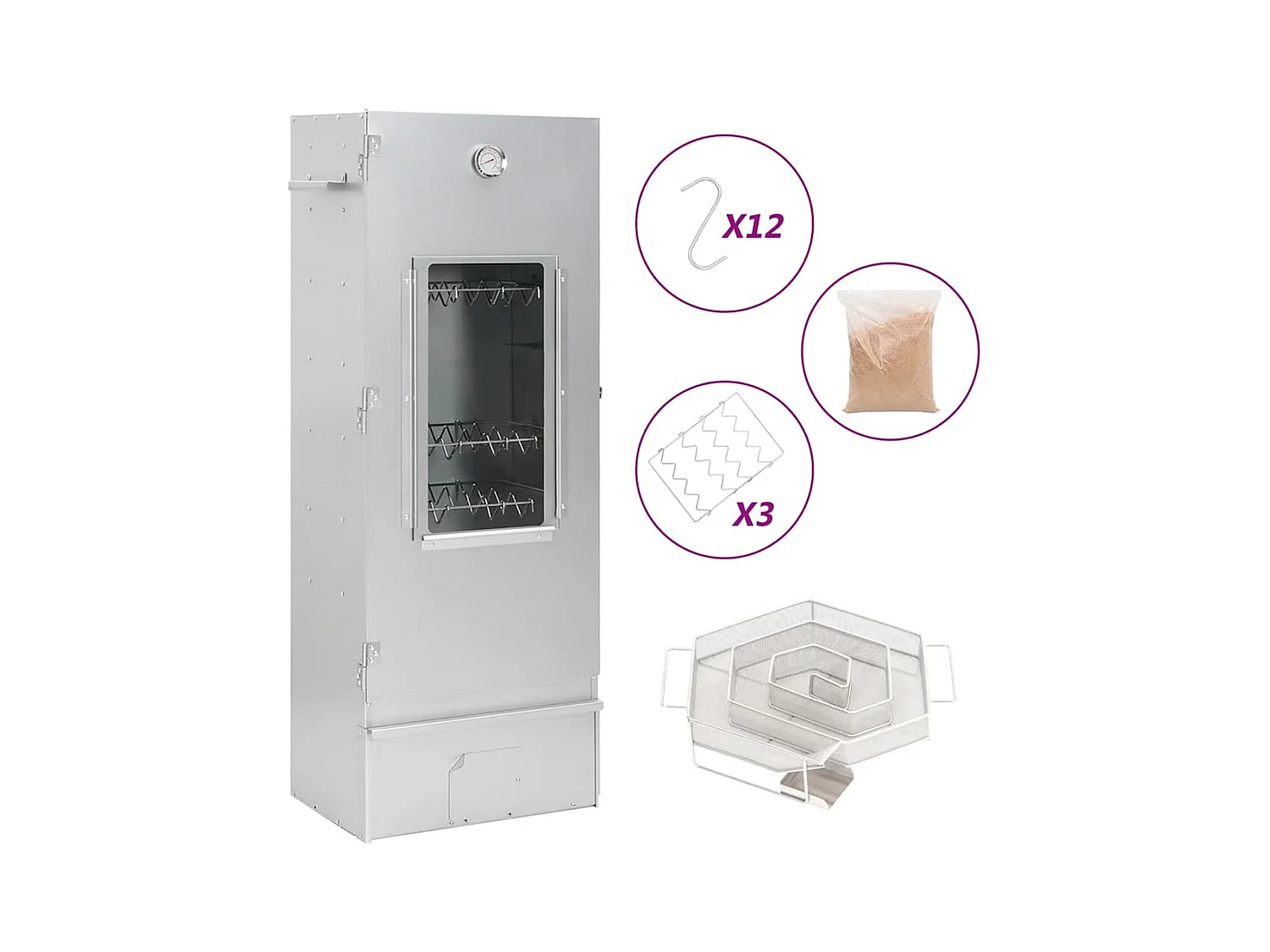 Fumoir à four à BBQ générateur de fumée froide acier galvanisé